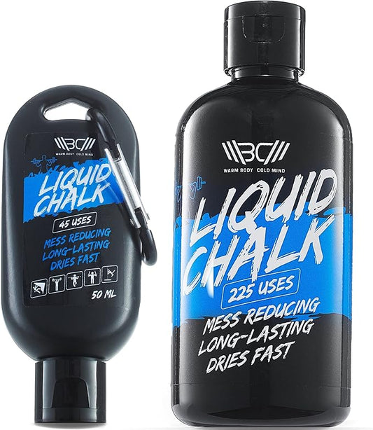 WARM BODY COLD MIND Premium Liquid Chalk for Weight Lifting - Hand Grip for Cross Training, Climbing, Gymnastics, Weightlifting, Powerlifting, Deadlift, Pole Dancing, Sport Gym, Fitness