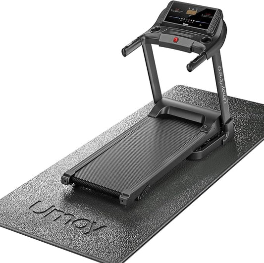 UMAY Fitness Workout Mat for Pelton Bike Treadmill 5mm Thick,