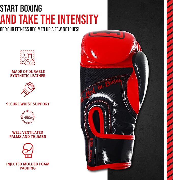 Ringside Apex Bag Gloves, IMF-Tech Boxing Gloves with Secure Wrist Support, Synthetic Boxing Gloves for Men and Women