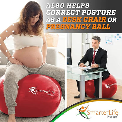 SmarterLife Workout Exercise Ball for Fitness
