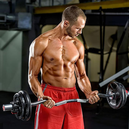 Elevens Olympic Barbell Training Curl Weight Bar 300LBS/330LBS/700LBS /1000LBS/1500LBS Capacity,Chrome