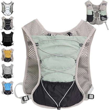 Hydration Running Vest Ultra-Lightweight for Women Men [2025 Upgraded], Breathable All-Weather Water Vest Hiking Backpack, Adjustable Water Backpack for Hiking, Cycling, Trail Marathon Race