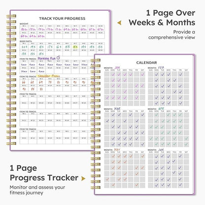 Fitness Workout Journal for Women & Men A5(5.5" x 8.2") Workout
