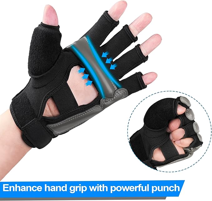 Xinluying Punch Bag Taekwondo Karate Gloves for Sparring Martial Arts Boxing Training Fingerless Women Kids