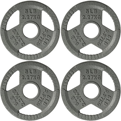 Yes4All Olympic Rubber Grip Plates for Barbell 2-Inch Weight