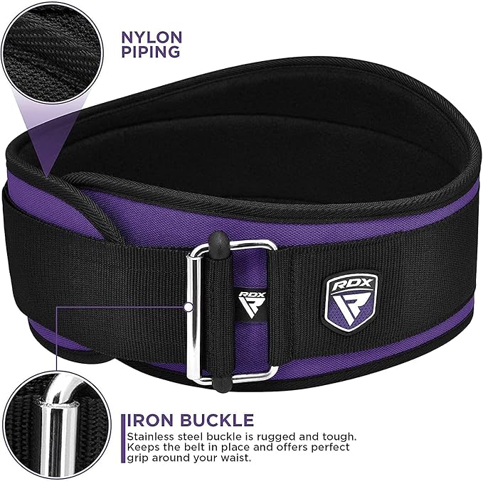 RDX Women Weight Lifting Belt 6.5” Curved Padded