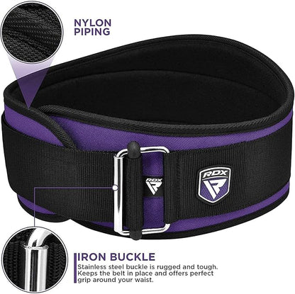 RDX Women Weight Lifting Belt 6.5” Curved Padded