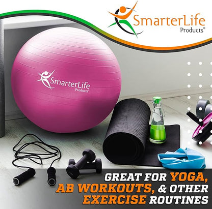 SmarterLife Workout Exercise Ball for Fitness