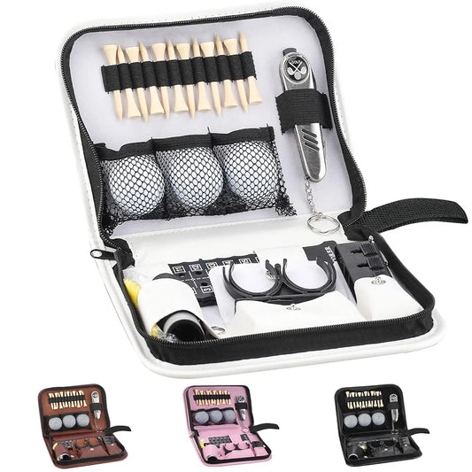 Golf Gifts for Men and Women,Golf Accessories Set with Hi-End Case,Golf Balls,Golf Tees,Golf Multifunctional Divot Tool,Rangefinder Golf Brush,Golf Scorer，Golf Ball Clamp