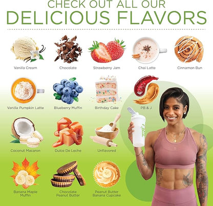 TRU Plant Based Protein Powder, BCAA, EAA, 20g Vegan Protein, 100 Calories, 27 Vitamins, No Artificial Flavors 25 Servings (Coconut Macaron)