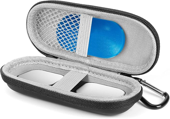 Case for Kardia Mobile EKG Heart Monitor, Hard Case Compatible with AliveCor EKG Device, Heart Monitor Travel Case Comes with Carabiner Clip - CASE ONLY (Black)