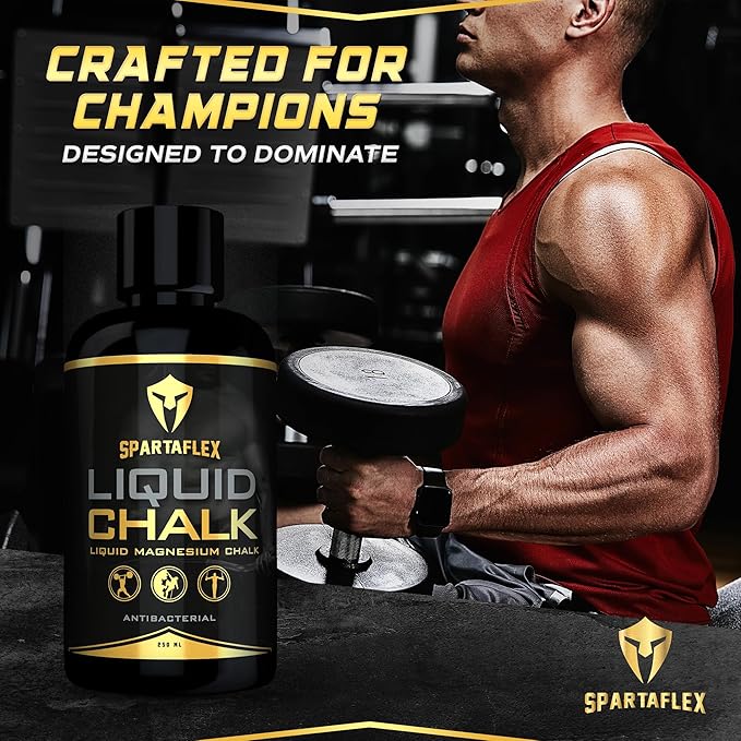 SpartaFlex 8.5 Oz Pro Liquid Chalk for Weightlifting Chalk, Rock Climbing, Gymnastics, Lifting Chalk, Hand Chalk for Weight Lifting, Gym Chalk for Powerlifting, Liquid Grip Liquid Chalk Climbing