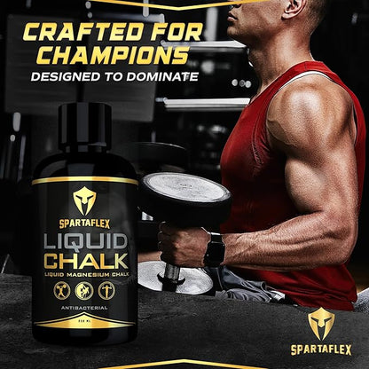 SpartaFlex 8.5 Oz Pro Liquid Chalk for Weightlifting Chalk, Rock Climbing, Gymnastics, Lifting Chalk, Hand Chalk for Weight Lifting, Gym Chalk for Powerlifting, Liquid Grip Liquid Chalk Climbing