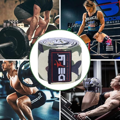 DEFY Sports' Knee Wraps for Weightlifting - Provides Knee Support for Powerlifting, Squats & Fitness Workouts