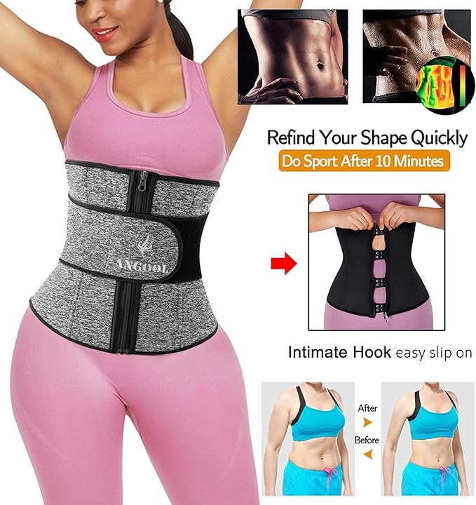 Neoprene Waist Trainer for Women, Corset Sauna Sweat Workout Waist Trimmer Belt