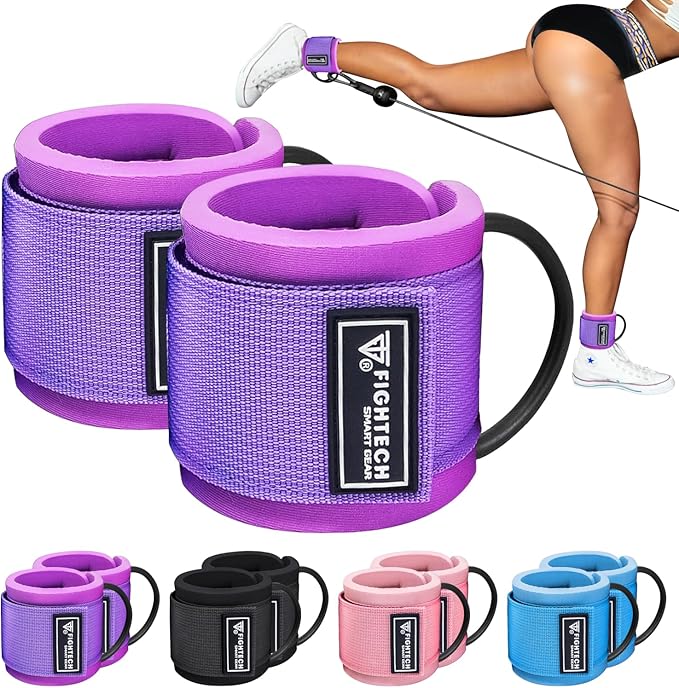 Ankle Straps for Working Out - Revitalize Your Lower Body Sculpting with Comfortable and Durable Ankle Strap for Cable Machine Pair - LiteMotion by FIGHTECH