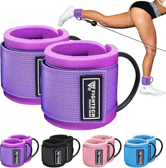 Ankle Straps for Working Out - Revitalize Your Lower Body Sculpting with Comfortable and Durable Ankle Strap for Cable Machine Pair - LiteMotion by FIGHTECH