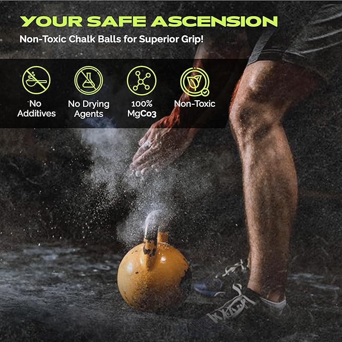 Gym Chalk | Magnesium Carbonate Athletic Chalk for Excellent Grip - Gym Workout Grip Chalk for Weightlifting & Gymnastics.