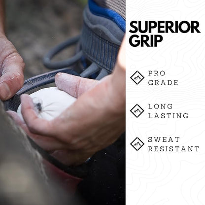 SURVIVOR Gym Chalk - Climbing Chalk, Lifting Chalk, Gymnastics Chalk - Pure Magnesium Carbonate Hand Chalk Powder, Weightlifting Chalk Gym - Rock Climbing Chalk for Weights