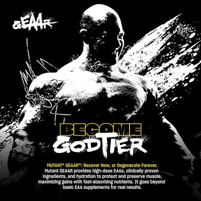 Mutant GEAAR - 9.4g of EAA Powder + Arginine, 7g BCAAs, 4g Leucine, Electrolytes, Coconut Water, 30 Servings (Orange Rush)