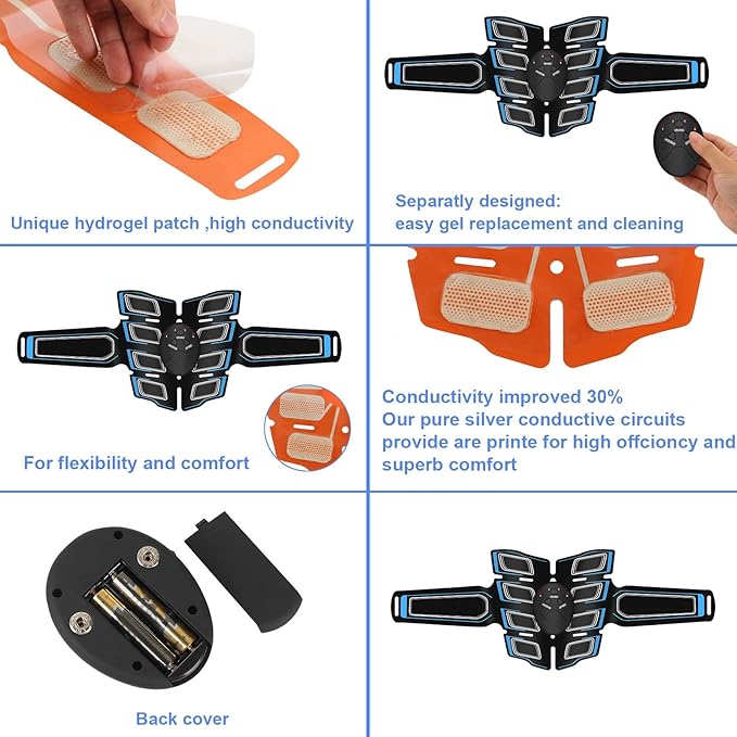 EMS Muscle Stimulator Muscle Toner Abdominal Toning Belt