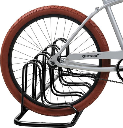 Retrospec Stash Rack 2, 4 & 5 Bike Floor Stand Bicycle Storage Organizer for Mountain Bike, Road Bike, Weather Resistant Fine Powder Steel Coating Fits Wheels up to 3"