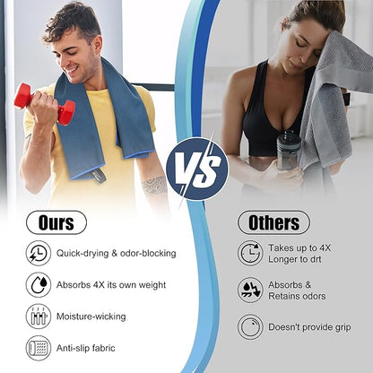 Hiipeak Microfiber Towel 2 Pack 63*32" + 32*16"