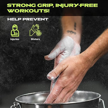 Gym Chalk | Magnesium Carbonate Athletic Chalk for Excellent Grip - Gym Workout Grip Chalk for Weightlifting & Gymnastics.