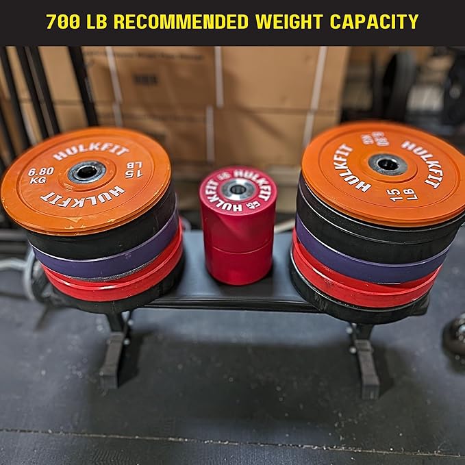 HulkFit Heavy-Duty Flat Workout Weight Bench & Adjustable