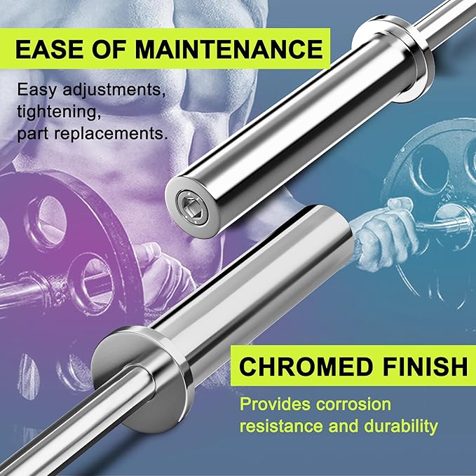 Olympic Barbell Bar EZ Curl Bar Weightlifting Barbell 2 Inch
