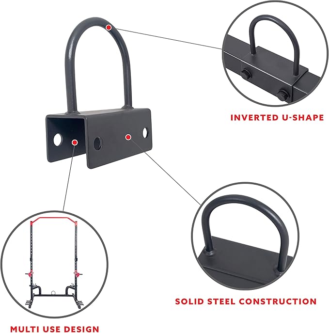 Sunny Health & Fitness Power Cage Squat Rack Upgrade Attachments, Dip Bar, Plate Bar Holder, Belt Squat, J Hook, Lat, Adapter, U Ring, Pull Up Bar, Landmine, Captain's Chair, Tricep Rope For Home Gym