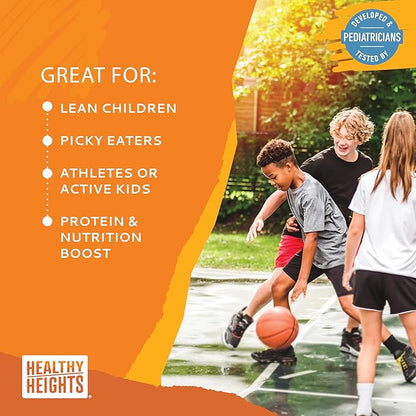 Healthy Heights Grow Daily Kids Protein Drink Mix (Chocolate) - High Protein Shake for Boys 10+