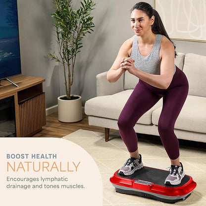 Lifepro Waver Vibration Plate Exercise Machine – High-Intensity Vibration for Muscle Activation, Full-Body Workout Vibrating Platform with Loop Bands, Fitness Equipment for Strength Toning & Fat Loss