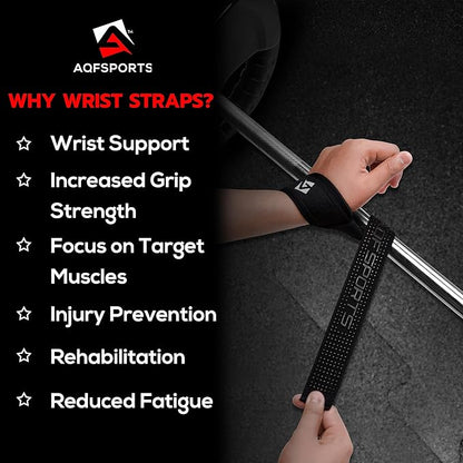 Lifting Wrist Straps for Weightlifting, Powerlifting & Deadlifts – 23” Neoprene Padded Cotton Straps for Strength Training & Gym Workouts - Maximum Grip Support for Men & Women