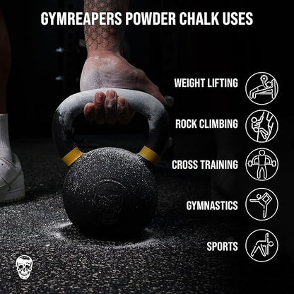 Gymreapers Gym Chalk, Athletic Powder Chalk for Maximum Grip Magnesium Carbonate Chalk for Powerlifting, Weightlifting, Rock Climbing, Gymnastics Chalk Block (8-2oz Chalk Blocks)