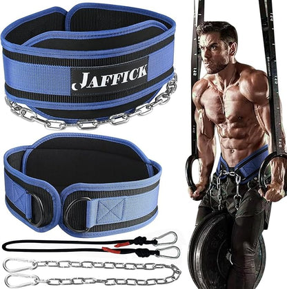 Jaffick Dip Belt with Steel Chain for Weightlifting