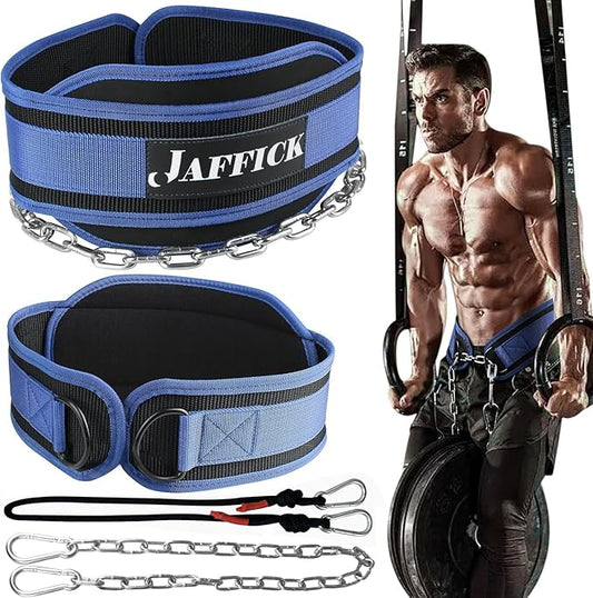 Jaffick Dip Belt with Steel Chain for Weightlifting