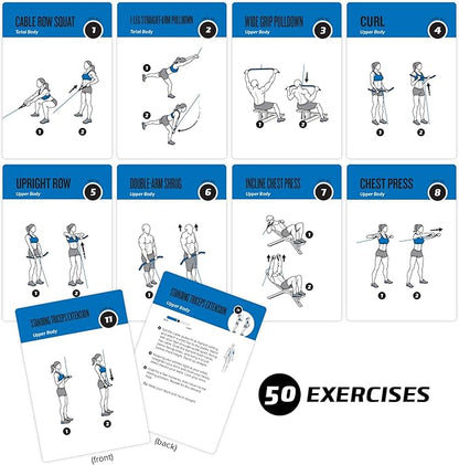 NewMe Fitness Cable Workout Cards