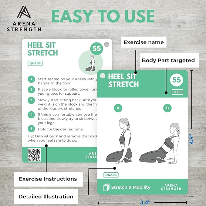 Arena Strength Workout Cards - Instructional Fitness Deck