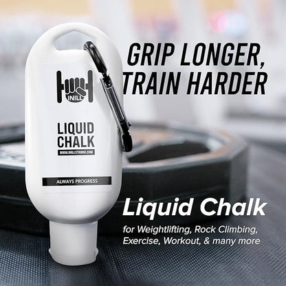 Inill - Liquid Chalk for Weightlifting, Powerlifting, and Rock Climbing, Non-Toxic and Non-Staining, Gym Chalk for Exercise and Workout, Lifting Chalk - 50 ml