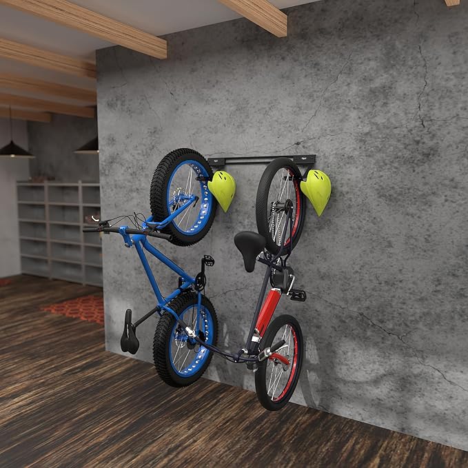 Koova Wall Mount Bike Rack | Steel Bike Mount | Adjustable Hangers | Easy Mount | USA Made