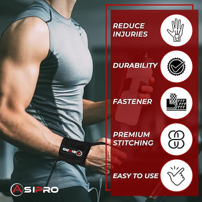 Wrist Wraps for Weightlifting 18" Wrist Straps for Weightlifting Weight Lifting Wrist Wraps for Men & Women, Muñequeras para Gym Wrist Support for Working Out, Gym Wrist Wraps for Powerlifting