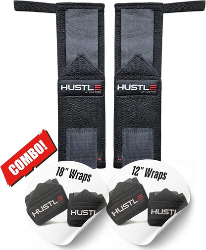 Wrist Wraps for Weightlifting (USPA Approved) - 18" or 12" Premium Quality Weight Lifting Wrist Straps - Best Gym Wrist Wraps with Thumb Loop for Powerlifting & Weight Training for Men & Women