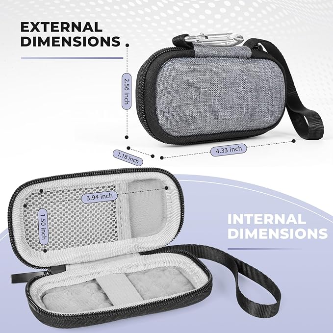 Case Compatible for KardiaMobile EKG Heart Monitor, Hard Travel Case for KardiaMobile 6L, Kardia EKG, Heart Monitor Travel Box (Dark Gray)