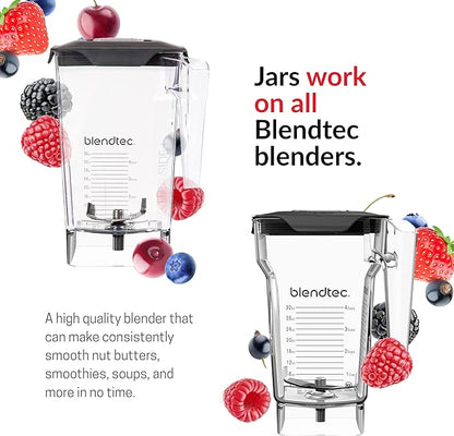 Blendtec Classic 575 Blender with WildSide+ Jar (90 oz) and FourSide Jar (75 oz) BUNDLE, Commercial-Grade Power, Self-Cleaning, 4 Pre-programmed Cycles, 5-Speeds, Black