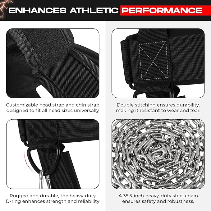 Neck Trainer Neck Harness for Weight Sports Neck