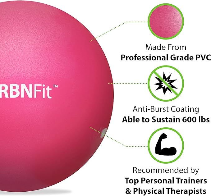 URBNFit Small Exercise Ball - 9-inch Mini Pilates