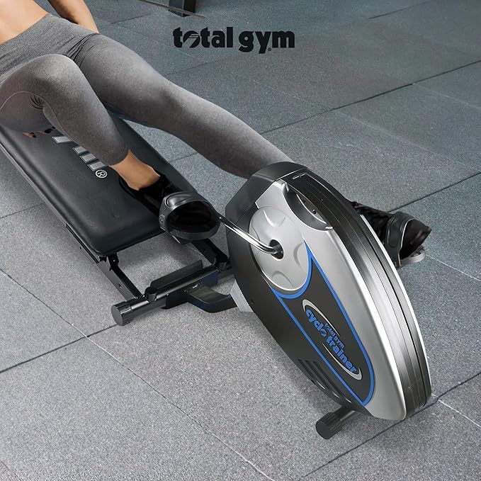 Total Gym Attachable Cyclo Supportive Trainer with Digital Monitor Progress Tracking Display for Home Workout Exercise Machines, Black