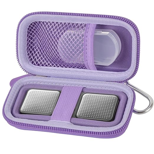 PAIYULE Heart Rate Monitor Case for AliveCor for KardiaMobile 1L 6L Personal EKG Monitor Storage Holder Fits for Cardiac Mobile Portable Heart Rate Monitor Bag Organizer (Pill Box Included) Purple