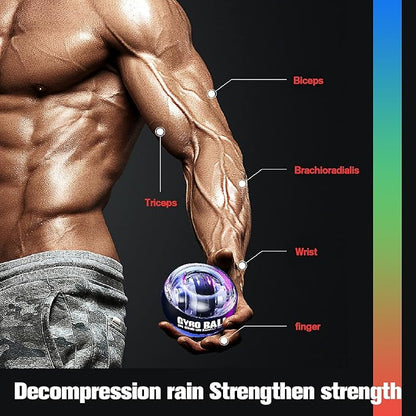 Wrist Trainer Ball Auto-Start Wrist Strengthener Gyroscopic Forearm